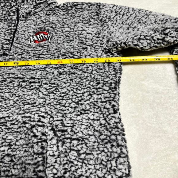 Scarlet & Gray Sherpa Fleece Men's M OSU Buckeyes Ohio State University The Oval - Picture 6 of 8